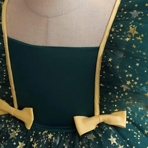 Vista 4 de Nileafes Vestido de princesa de tul para niñas pequeñas, vestido tutú de fiesta