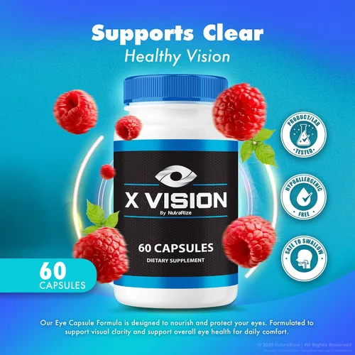 Vista 3 de NutraRize X Vision Cápsulas – Fórmula diaria de apoyo ocular con ingredientes naturales para ayudar a mantener el bienestar visual y la comodidad