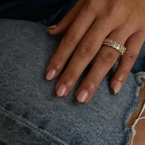 Vista 48 de 30 Uñas Postizas de Punta Francesa Negra a Presión, Uñas de Almendra Cortas para Presionar, Uñas Postizas Cortas en Forma de Almendra, Uñas