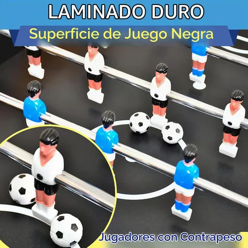 Vista 5 de SereneLife mesa de futbolín de 48 pulgadas, tamaño de competición, para fútbol en casa, sala de juegos de arcade, 2 pelotas, 2 portavasos, 1,2 m x