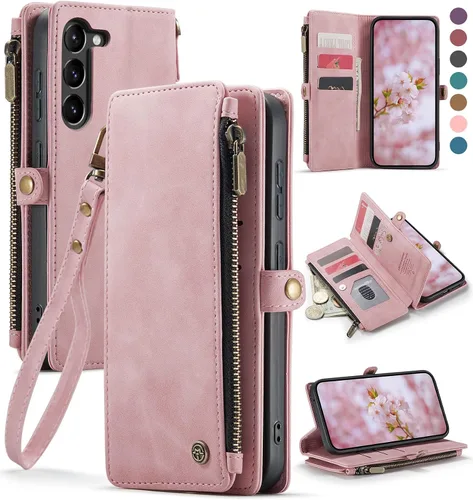 Vista 16 de Defencase Funda Cartera Magnética para Samsung Galaxy S23+/ S23 Plus Compatible con Magsafe con Bloqueo RFID, Cremallera y Portarjetas, Funda