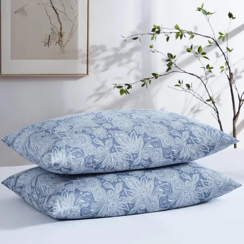 Vista 12 de Southshore Fine Linens® - Vilano® Springs - Par de fundas de almohada plisadas, color negro, estándar (Queen)