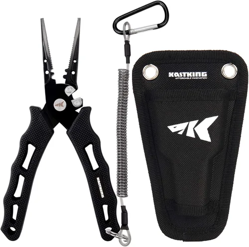 Vista 9 de KastKing Cutthroat - Alicates de pesca de 7 pulgadas con anillo dividido, herramientas de pesca de acero inoxidable 420, equipo de pesca resistente