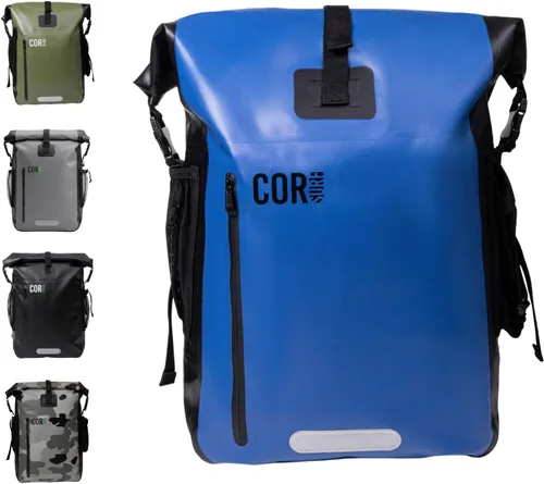 Vista 13 de COR Surf Mochila Impermeable de Bolsa Seca con Funda Acolchada para Portátil de 25L y 40L Paquete Enrollable de Servicio Pesado, Camuflaje, 25 L