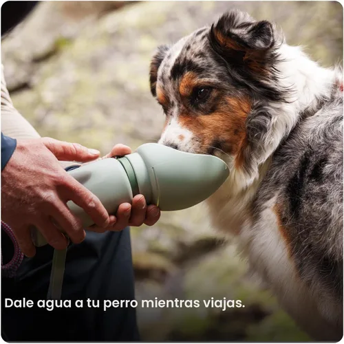 Vista 2 de SÄKER Botella de Agua Portátil para Perros, Botella de Agua Plegable para Perros Perfecta para Caminar, Senderismo y al Aire Libre Funciona como