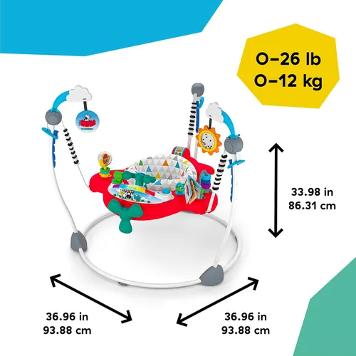 Vista 8 de Baby Einstein Ocean Explorers Airplane Adventure Centro de actividades saltador interactivo 2 en 1 para bebé con luces a partir de 6 meses