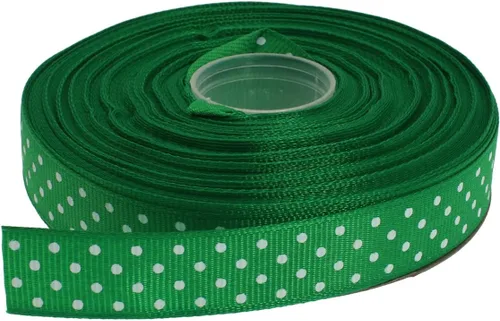 Vista 22 de Cinta de grogrén de lunares de 25 yardas cada rollo 100% poliéster (1 pulgada, beige)