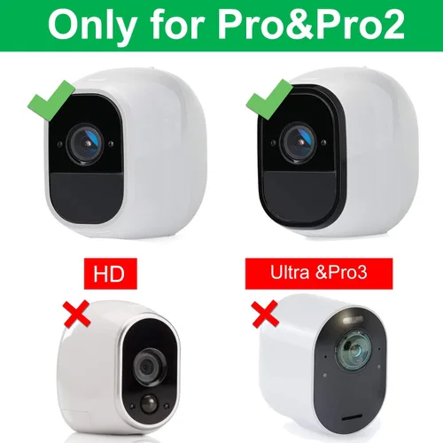 Vista 2 de iTODOS Panel solar compatible con cámaras Arlo Pro y Arlo Pro2, cable de alimentación de 11.8 pies y montaje ajustable (paquete de 2, plateado)