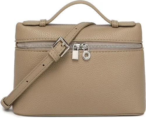 Vista 11 de Afashor Bolsos con asa superior de moda para mujer, bolso de hombro de cuero suave