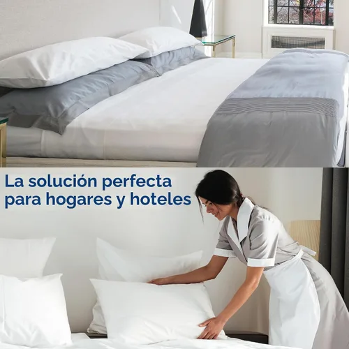 Vista 7 de Dreamology - Paquete de 2 protectores de almohada impermeables, estándar, a prueba de chinches de cama, cremallera Pillow Protectors with Zipper