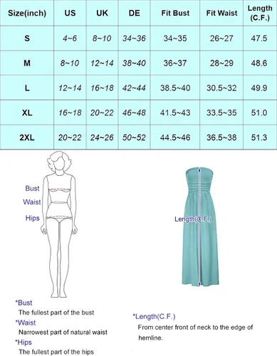 Vista 4 de GRACE KARIN - Vestido largo sin tirantes para mujer estilo informal holgado fruncido con bolsillos