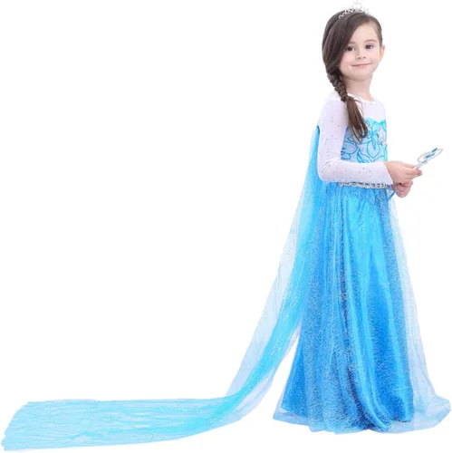 Vista 2 de BanKids - Disfraz de vestido de princesa para cumpleaños, Halloween y cosplay para niñas de 3 a 12 años