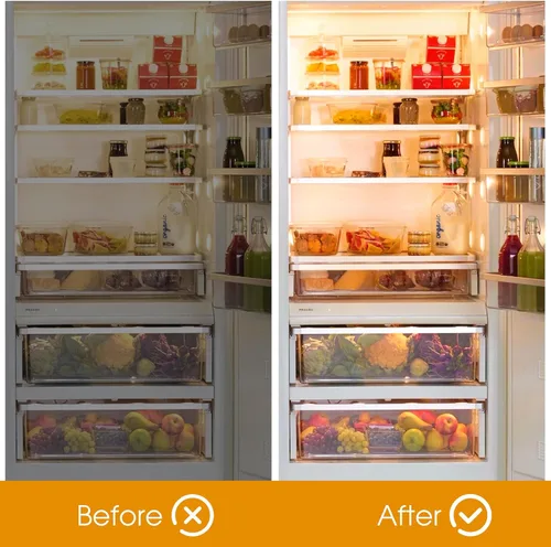 Vista 4 de LED Refrigerator Light Bulb 2 Pack，Soft White 2700K 120V 40W Equivalent Appliance Bulb，A15 5W E26 Base Waterproof Fridge Light Bulbs for Freezer