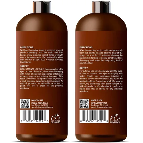 Vista 9 de Champú y acondicionador de vinagre de sidra de manzana, sin sulfato, para hombres y mujeres, champú para el cuero cabelludo con acondicionador