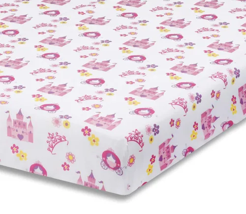 Vista 47 de Everyday Kids Paquete de 2 Sábanas Bajeras para Cuna para Niña, 100% Sábana de Bebé de Microfibra Suave y Transpirable, Se Adapta a Colchones