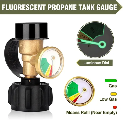 Vista 3 de Indicador de nivel de tanque de propano, medidor de presión