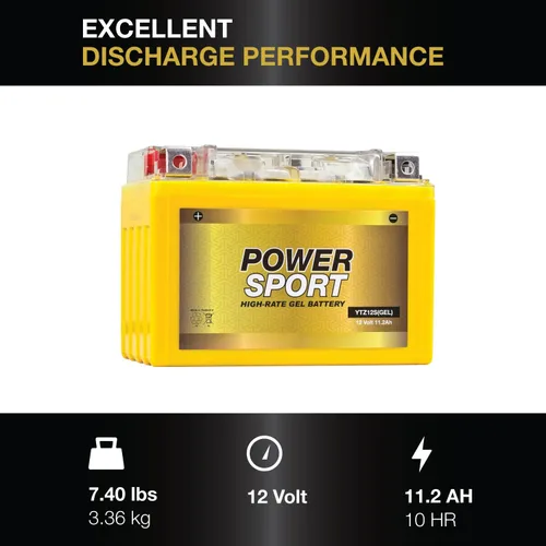 Vista 5 de ExpertPower YTZ12S/YTZ14S - Batería de gel de 12 V, 11.2 Ah, 200 CCA para motocicleta CCA CBR1100XX, NC750X, VFR1000F Super Hawk, XT1200Z Super