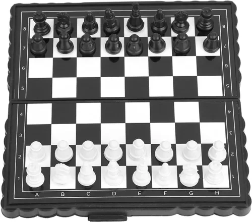 Vista 3 de Fydun Portable Magnetic Folding Chess Set Light Plastic Chessboard for Family and Party Fun