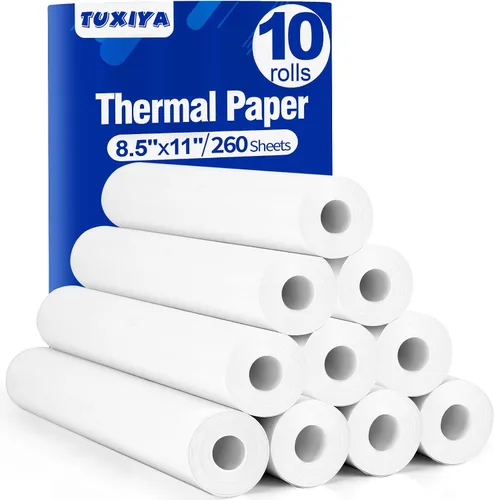 Vista 9 de 30 rollos de papel de impresora térmica de 8.5 x 11 pulgadas