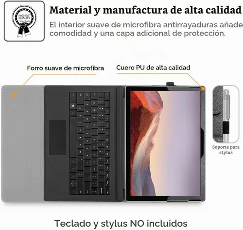 Vista 9 de Fintie - Funda para Microsoft Surface Pro 7 Plus, Pro 7/6/5/4/3 de 12,3 pulgadas
