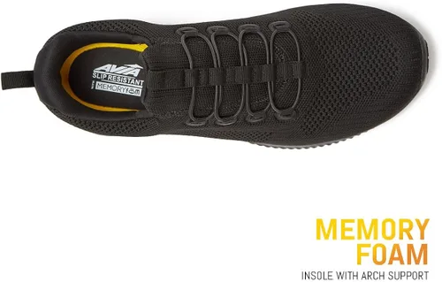 Vista 4 de Avia Anchor SR - Zapatos de malla antideslizantes resistentes al agua para hombre, para restaurante, trabajo y seguridad para hombre, mediano