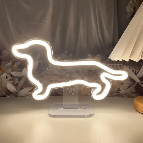 Vista 12 de Número de mesa de cumpleaños de un año de edad, lámpara de escritorio, luz nocturna, letra de boda, letrero de neón LED, decoración de mesa de boda