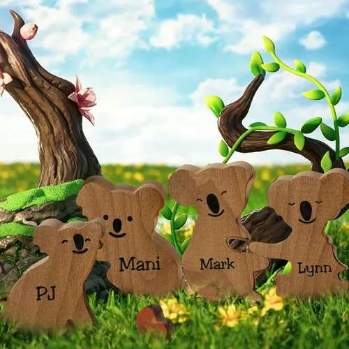 Vista 8 de Rompecabezas de madera personalizado con nombres familiares de 2 a 8, rompecabezas de madera de gato, rompecabezas de madera personalizable