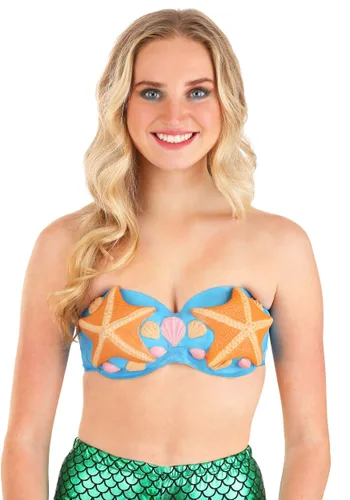 Vista 3 de Sostén de Conchas Marinas para Mujer Multicolor