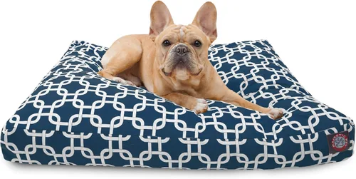 Vista 26 de Majestic Pet Cama para perro de espuma viscoelástica triturada, pequeña con funda extraíble lavable, cama ortopédica rectangular para perros, cama