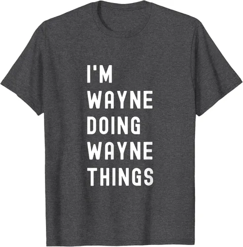 Vista 36 de Camiseta I'm Wayne Doing Wayne Things, Negro