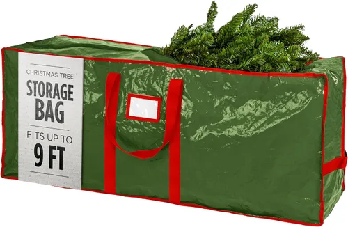 Vista 23 de Bolsa de almacenamiento para árbol de Navidad - Almacena un árbol de Navidad artificial de 7.5 pies, material impermeable duradero, bolsa