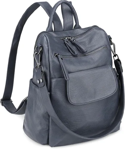 Vista 25 de Uromee Mochila de Viaje Monedero para Mujeres Cuero Vegano Damas Moda Borla Bolsa de Hombro Convertible, Grande, Mochilas Daypack