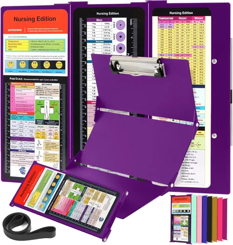 Vista 11 de Portapapeles de enfermería Edición de enfermería – 3 capas de aluminio plegable para enfermería Portapapeles de enfermería Esenciales