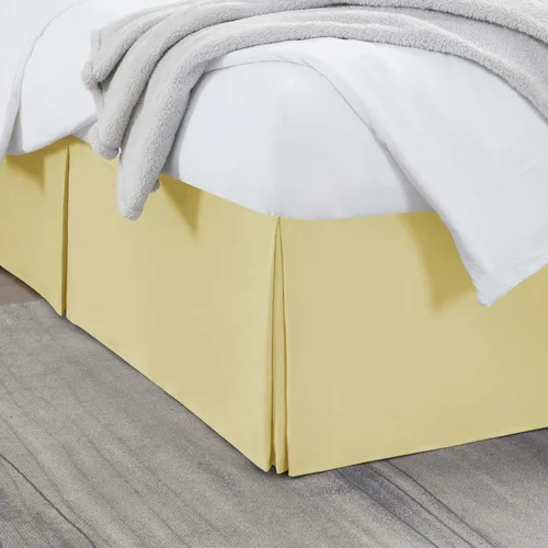 Vista 45 de Nestl Falda de cama individual blanca – Falda de cama de tamaño individual de 14 pulgadas de caída – Faldas de cama de microfibra cepillada – Falda