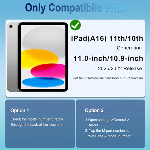 Vista 7 de WESOROL Funda para iPad A16 11ª Generación 11 Pulgadas (2025) iPad 10ª Generación 10.9 Pulgadas (2022), Fundas i Pad A16 Grado Militar Resistente a