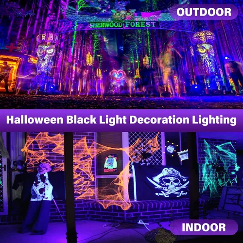 Vista 5 de Luz Negra Recargable, Luz Negra Alimentada por Batería, Luz Negra UV Inalámbrica de 395nm para Fiesta de Neón Brillante, Brilla en la Oscuridad