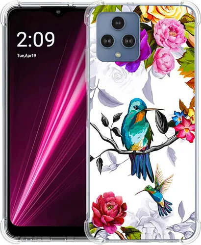 Vista 25 de Revvl 6 5G - Funda protectora de poliuretano termoplástico resistente a los arañazos y a prueba de golpes con diseño de mandala de pavo real