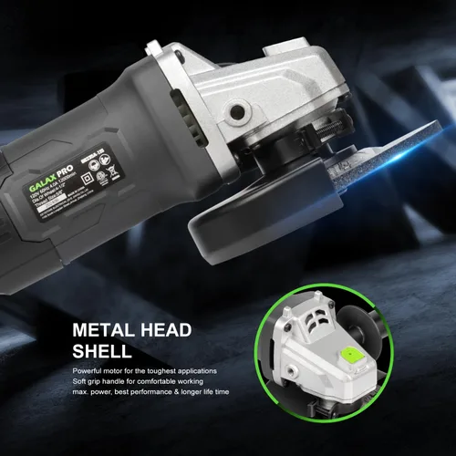 Vista 5 de GALAX PRO Amoladora Angular Eléctrica, Equipada con Motor de 4.0 Amperios con Potencia de Salida Máxima de 750W, Amoladora Angular con Cable