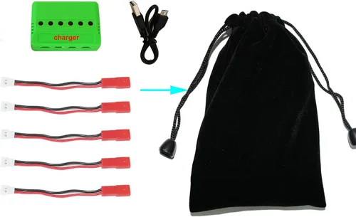 Vista 7 de 6 en 1 Max 2.5A Entrada de corriente 3.7V Lipo Cargador rápido de batería para Drone Cargador con JST/SM/2.0 puertos Cables