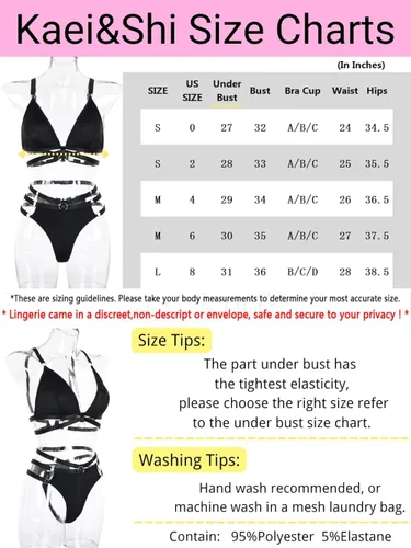 Vista 7 de KaeiShi Nailon opaco con tiras bralette tanga de cintura alta lencería de 2 piezas