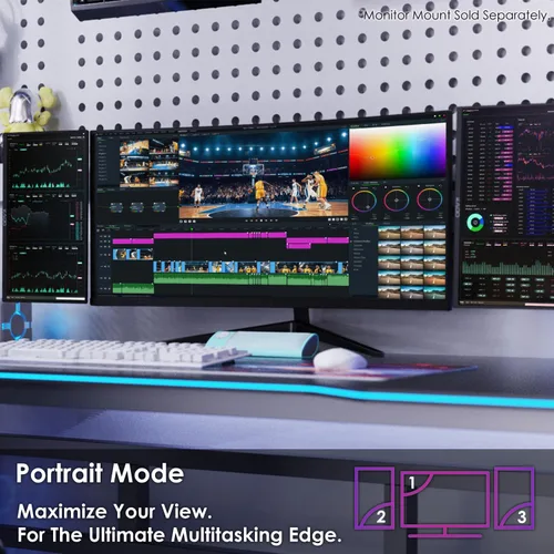 Vista 8 de Kado Paquete de 2 monitores portátiles FHD de 15.6" para computadora