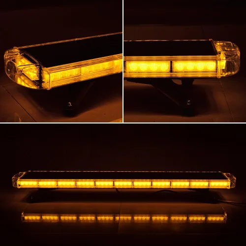 Vista 2 de Corp Set de advertencia de emergencia ámbar de seguridad de 51 pulgadas 96-LED estroboscópica barra de luz en la azotea con 4 piezas ultra fina de 4