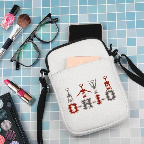 Vista 7 de G2TUP Divertido regalo para turistas de Ohio State Bolso cruzado Columbus Zoo Tarvel Bag Perfecto para los nativos de Ohio