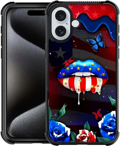 Vista 117 de Funda compatible con iPhone X/XS, diseño de bandera estadounidense de béisbol, TPU suave, a prueba de golpes, de vidrio templado, para iPhone X/XS