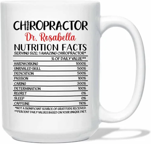 Vista 22 de Taza de té blanca personalizada con nombre quiropráctico de 11 onzas, 15 onzas, taza de café quiropráctico personalizada, taza de café quiropráctica