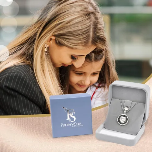 Vista 7 de Fancy Sue - Collar con medallón vintage para mujeres y niñas que sostiene imágenes, collar personalizado con foto personalizada con imagen