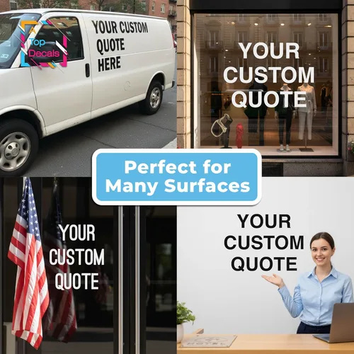 Vista 8 de Letras adhesivas de vinilo personalizadas, crea tu propia calcomanía de pared, citas y refranes de vinilo grandes