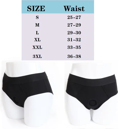 Vista 3 de hxfivver Correa en la ropa interior del arnés, arnés de strapon Boxer Strapless Strap on Panties Strap-on Harness Pant