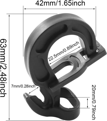 Vista 3 de 10 ganchos de plástico para cuerda de choque, ganchos elásticos de plástico para cuerdas elásticas de 1/4 pulgadas, 5/16 pulgadas y 3/8 pulgadas