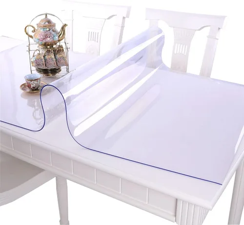 Vista 3 de Alfombrillas para sillas de suelo duro, 0.079 in de grosor, protector de mesa transparente para mesa de comedor, cubierta de mesa de comedor